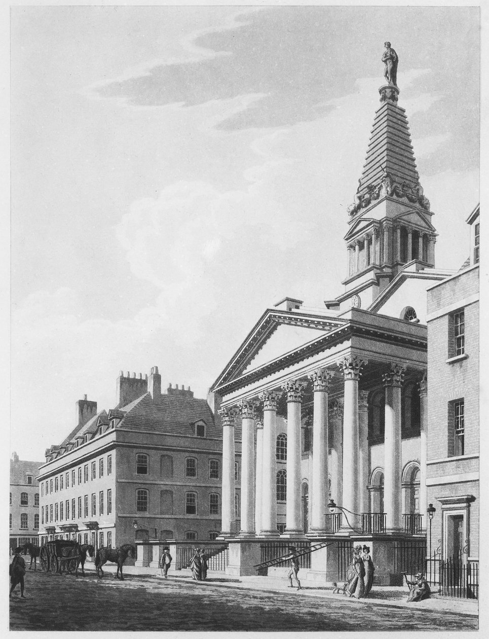 St Georges Bloomsbury, 1799 de Thomas Malton Jnr.