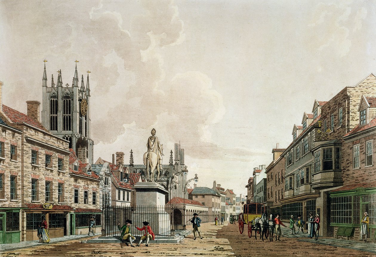 The Market Place, Hull, vista para norte de Thomas Malton Jnr.
