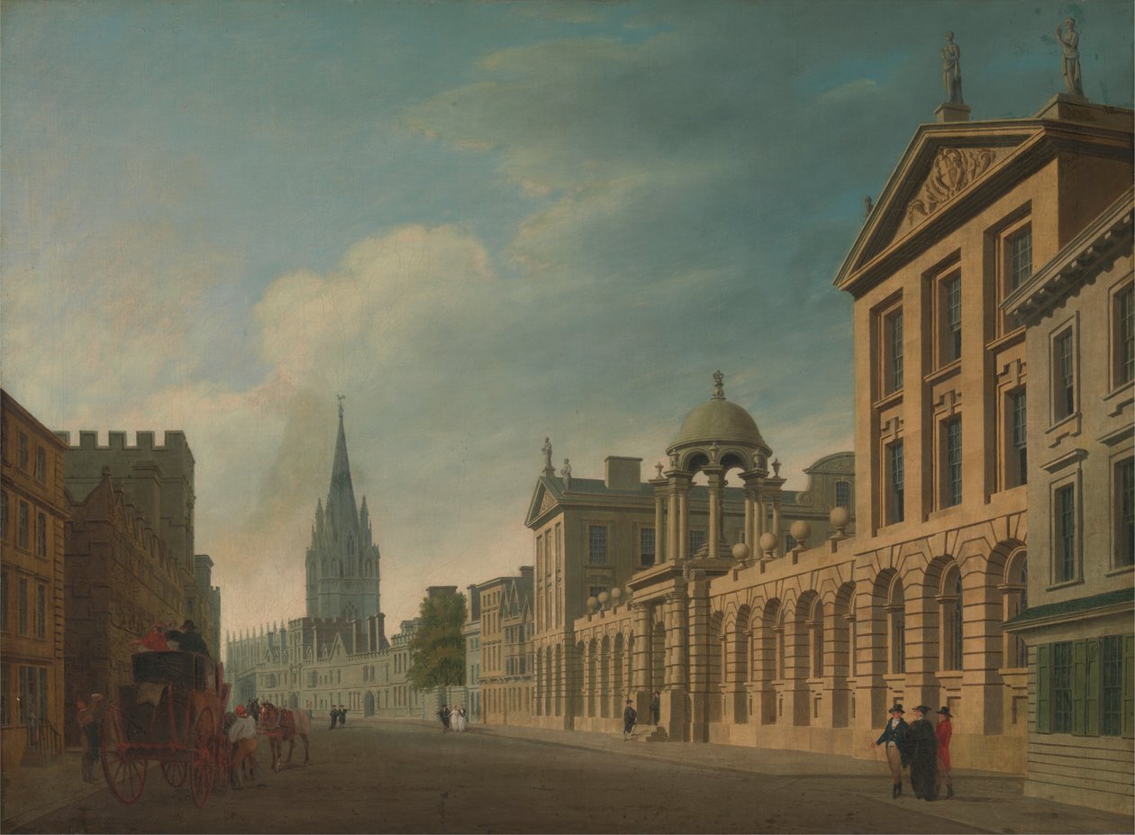 High Street, Oxford [1799, Royal Academy of Arts, Londres, catálogo de exposições]. de Thomas Malton the Younger