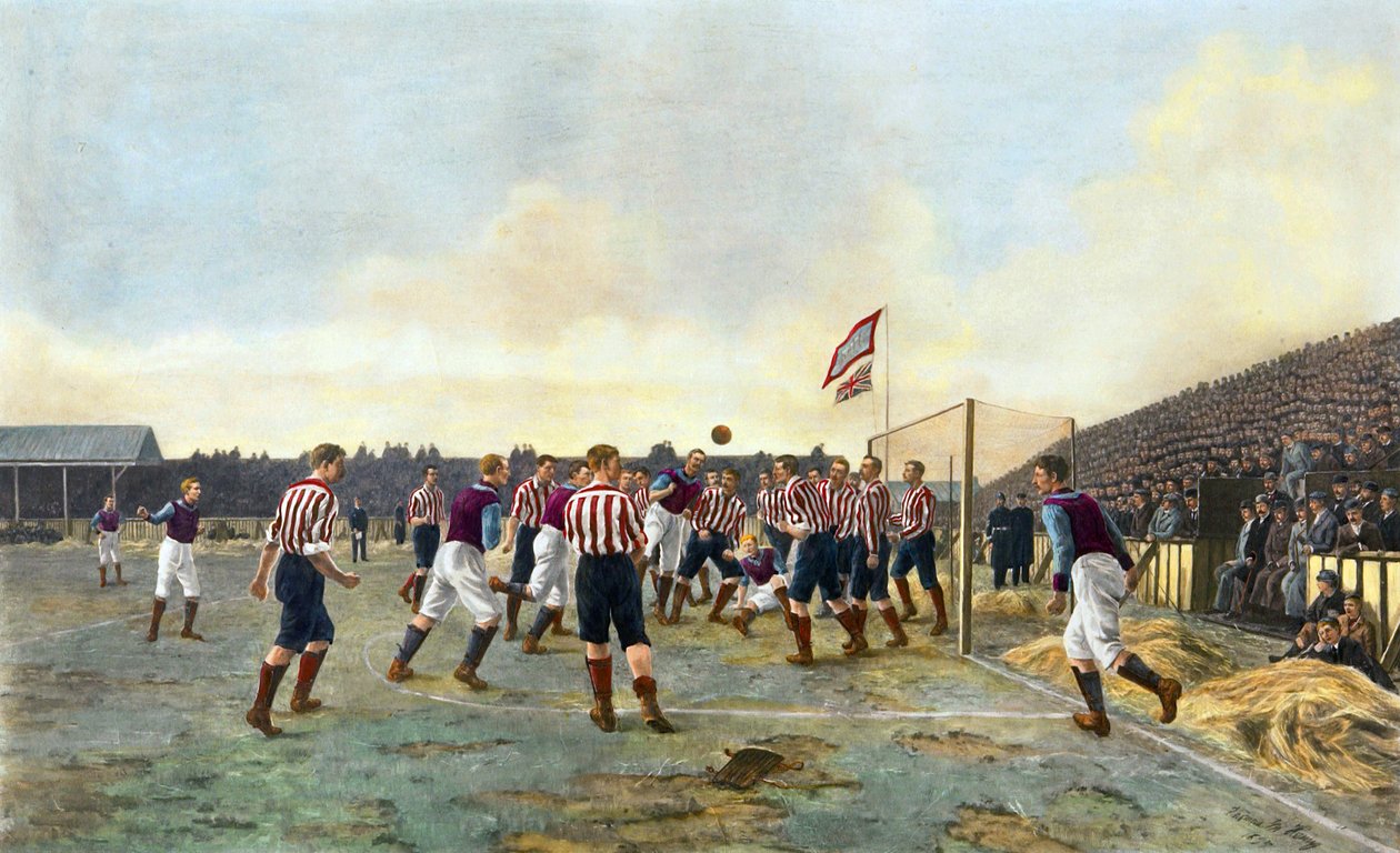 Aston Villa v Sunderland, 1893 de Thomas Marie Madawaska Hemy