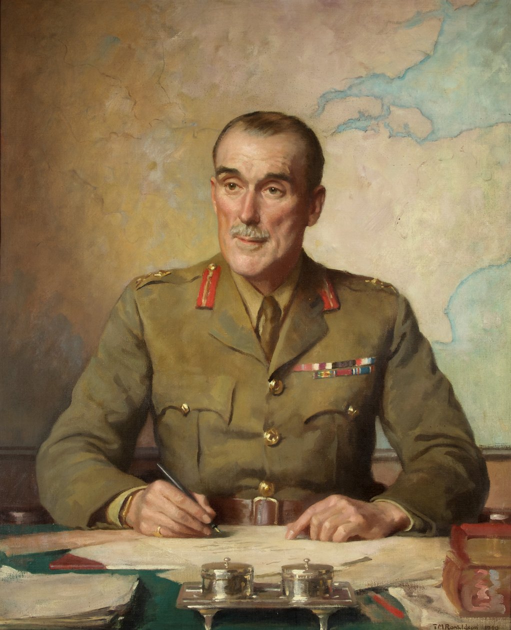 Brigadeiro-general John Hay Beith (pseudônimo: Ian Hay) (óleo sobre tela) de Thomas Martine Ronaldson