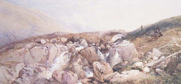 Um Descanso por uma Queima nas Terras Altas de Thomas Miles Richardson