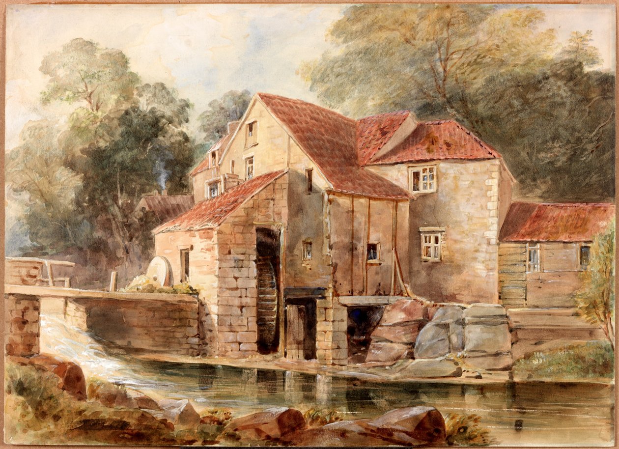 O moinho, Jesmond Dene (bodycolour) de Thomas Miles Richardson