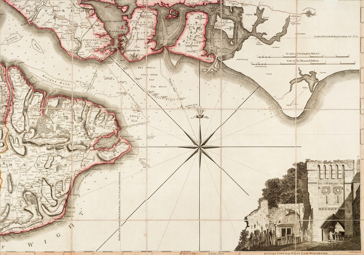 Hampshire ou o condado de Southampton, incluindo a Ilha de Wight de Thomas Milne