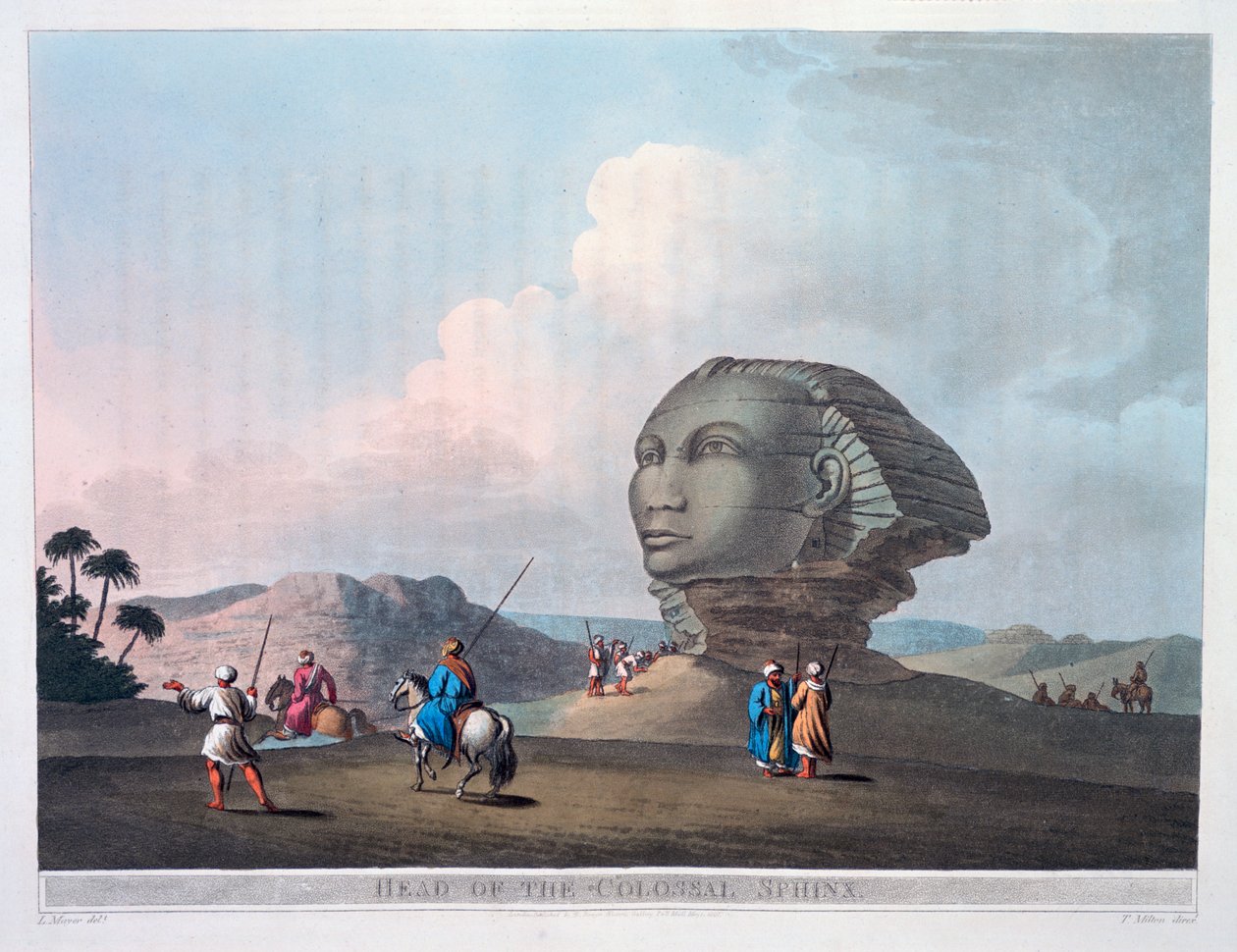 Chefe da Esfinge Colossal, Gizé, Egito, 1801 de Thomas Milton