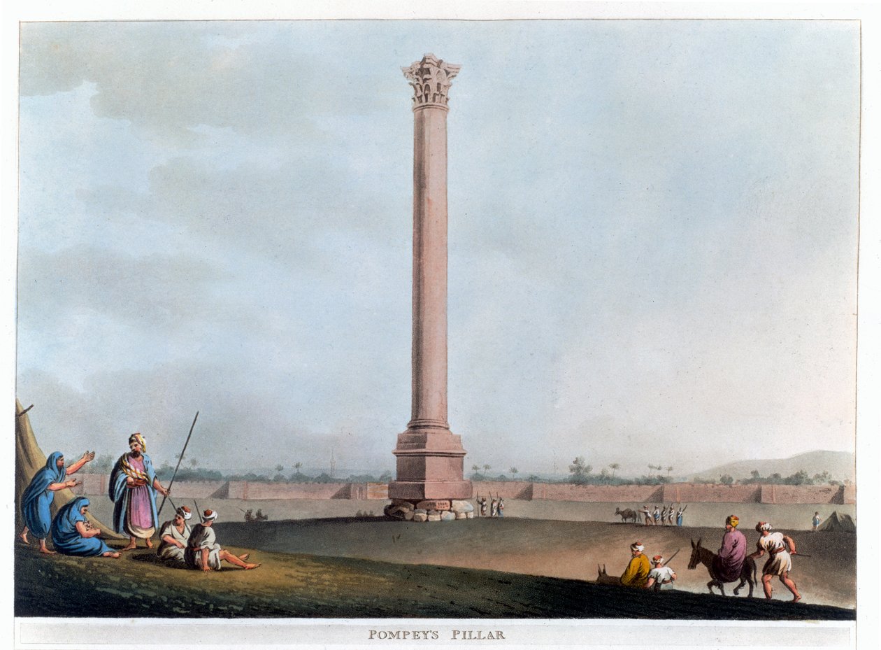 Pilar de Pompeu, Alexandria, Egito, 1802 de Thomas Milton