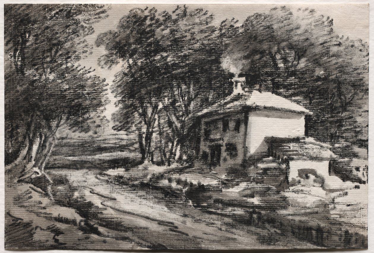 Paisagem com Chalé (reto) de Thomas Monro