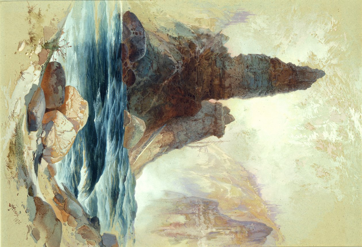 Acima de Tower Falls, Yellowstone, 1872. de Thomas Moran