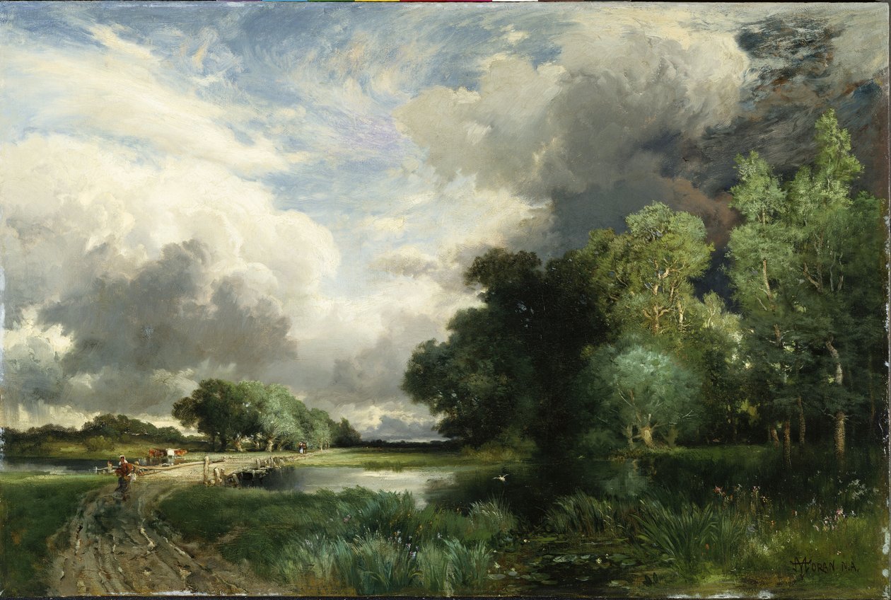 Nuvens de tempestade se aproximando de Thomas Moran