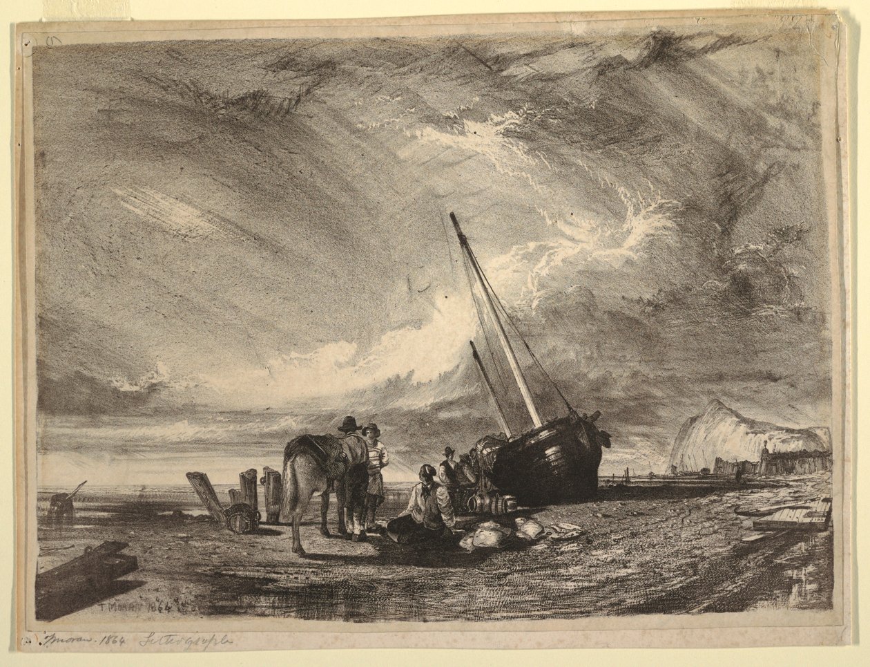Barco de pesca encalhado de Thomas Moran
