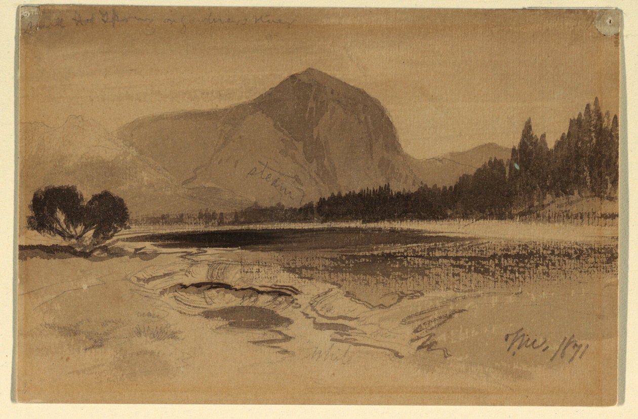 Desenho, Fonte quente no rio Gardener