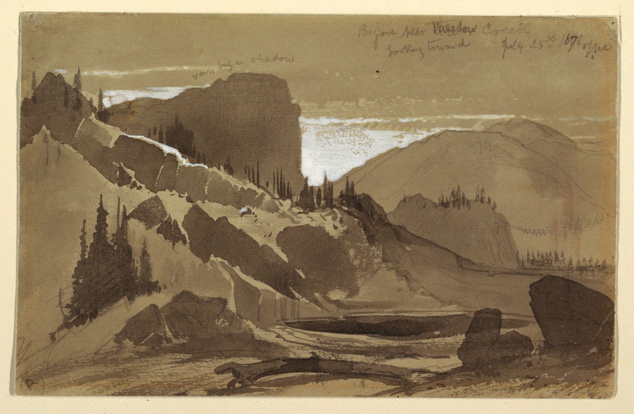 Desenho, perto de Meadow Creek, Utah, 25 de julho de 1871 de Thomas Moran