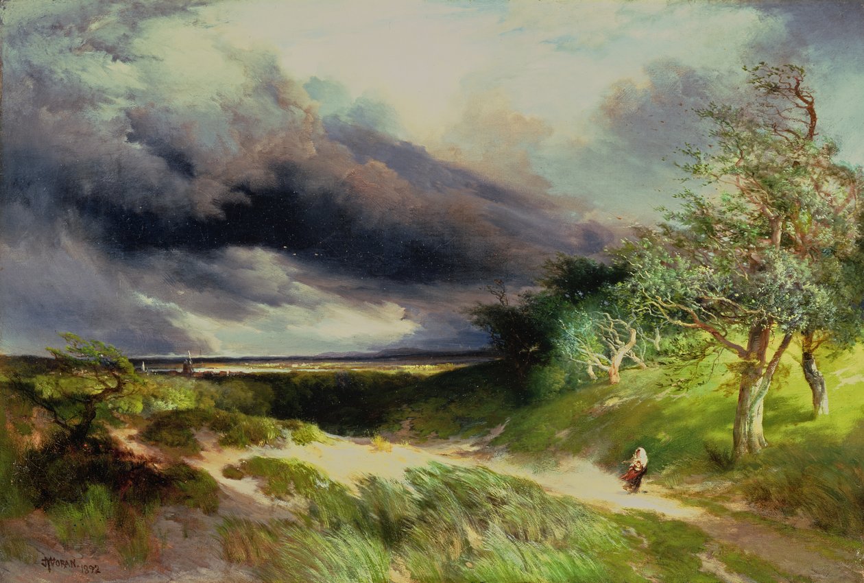East Hampton, Long Island, Dunas de areia, 1892 de Thomas Moran