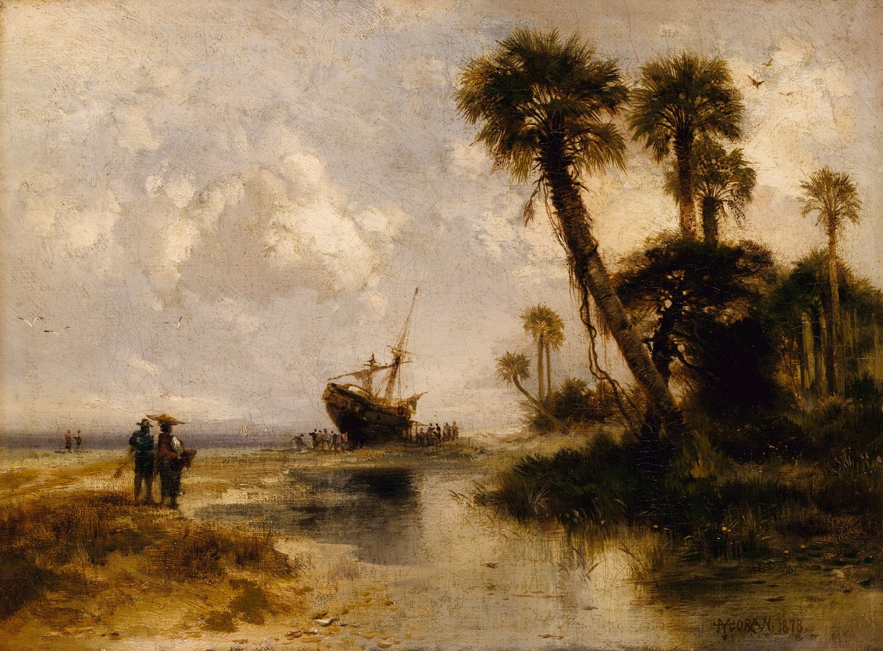 Ilha de Fort George, Flórida de Thomas Moran