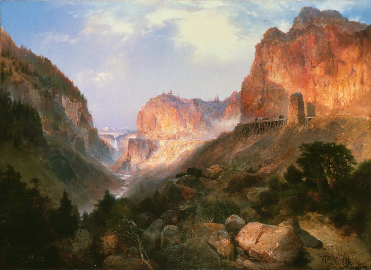 Golden Gate, Parque Nacional de Yellowstone de Thomas Moran