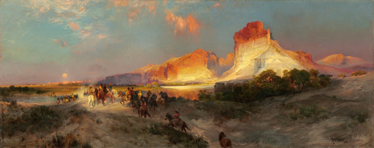 Penhascos de Green River, Wyoming de Thomas Moran