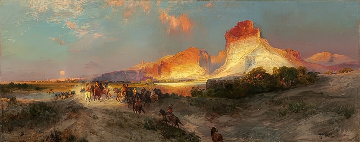 Penhascos de Green River, Wyoming. 1881 de Thomas Moran