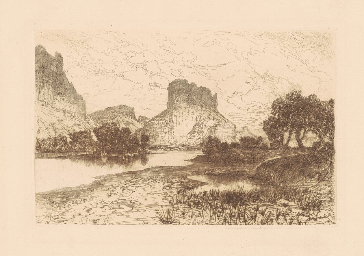 Green River, território de Wyoming de Thomas Moran