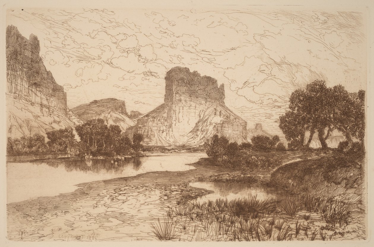 Green River, Território do Wyoming de Thomas Moran