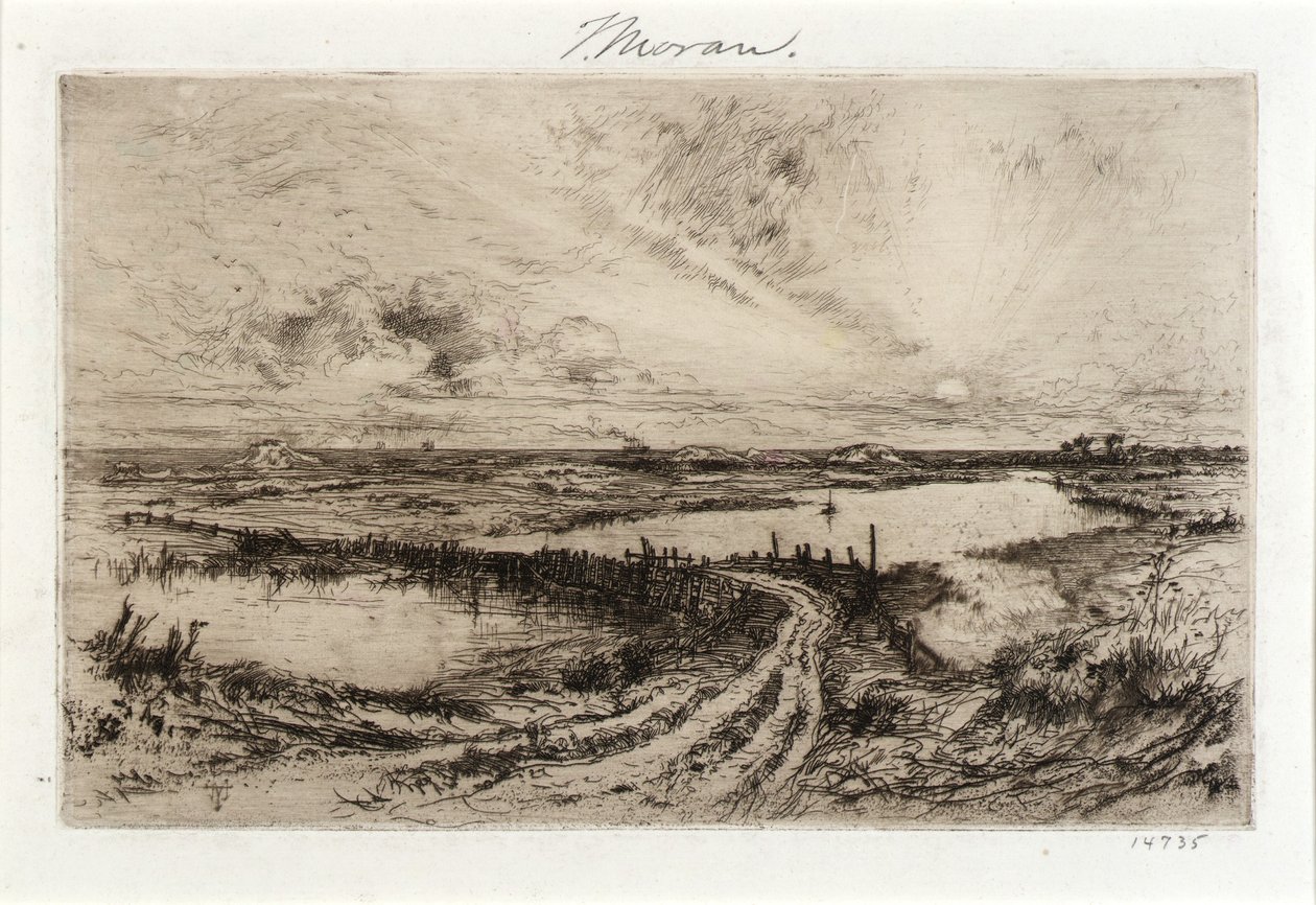 Hook Pond e a ponte velha de Thomas Moran