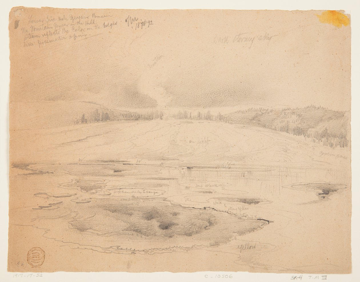 Buraco de Fogo Inferior, Bacia do Gêiser, Yellowstone de Thomas Moran