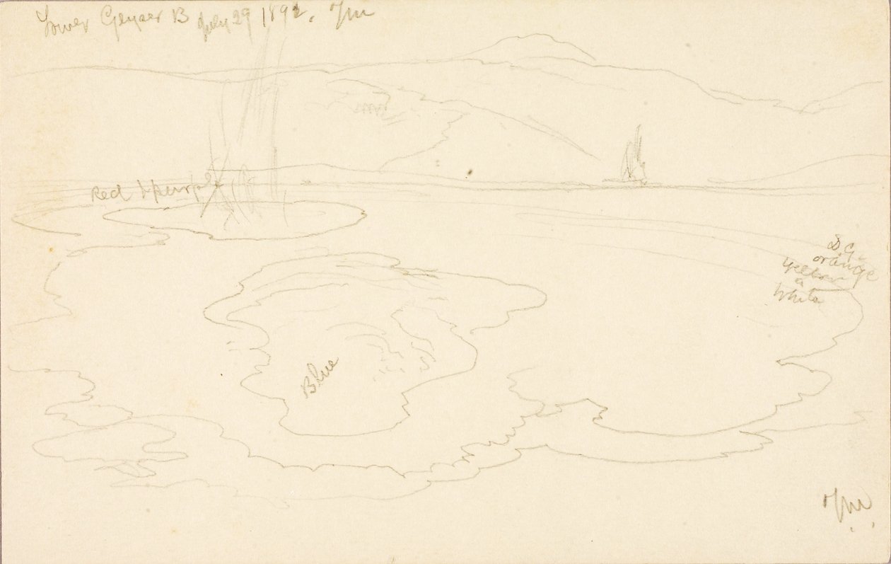 Bacia inferior do Geyser de Thomas Moran