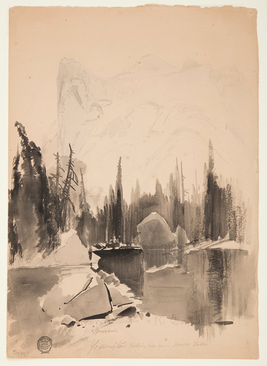 Lago do Espelho, Yosemite de Thomas Moran