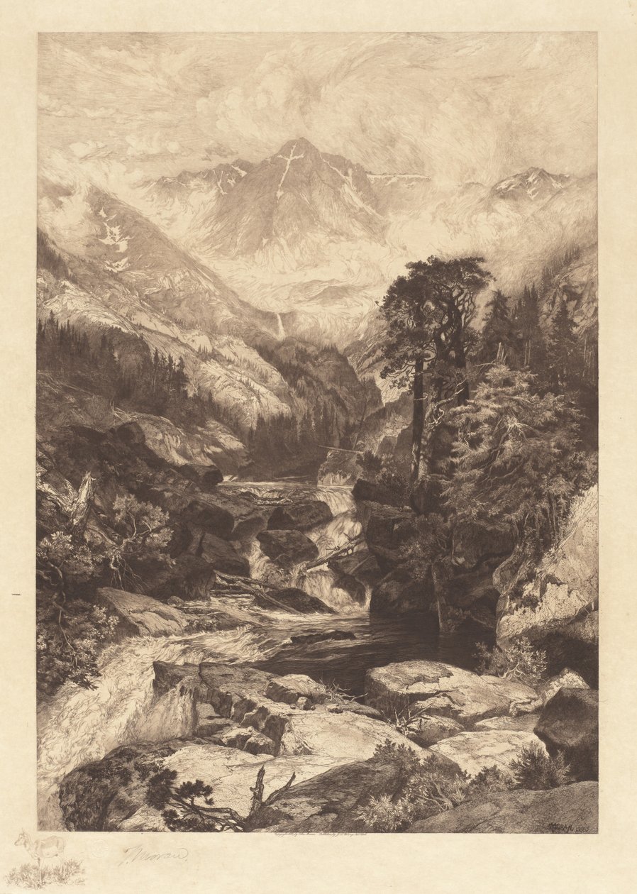 Montanha da Santa Cruz, Colorado de Thomas Moran