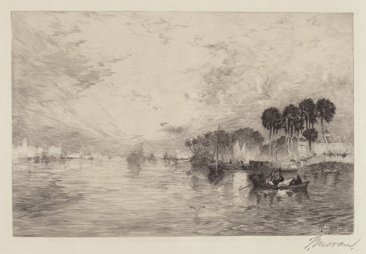 Rio de São João, Flórida de Thomas Moran
