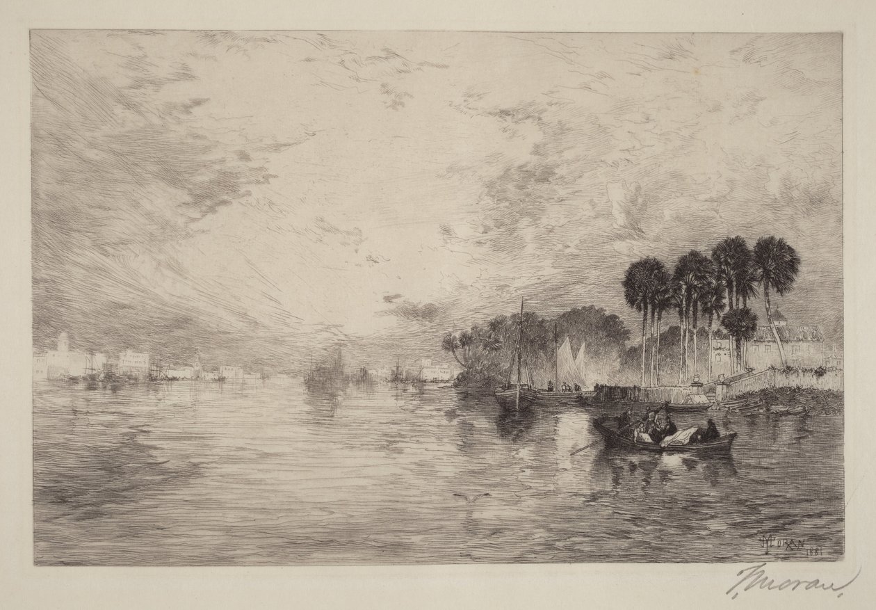 Rio St. Johns, Flórida de Thomas Moran