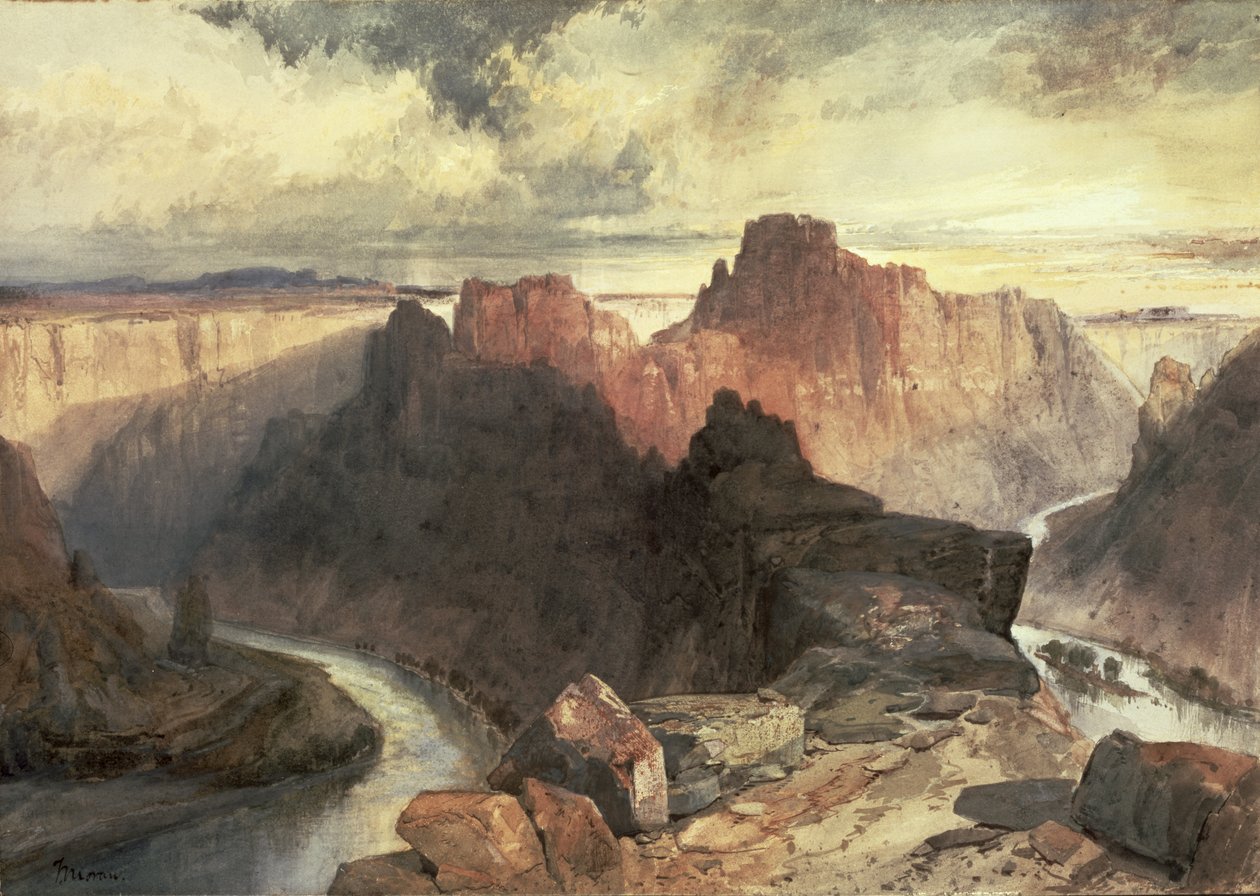 Anfiteatro, Verão, Rio Colorado, Território de Utah de Thomas Moran
