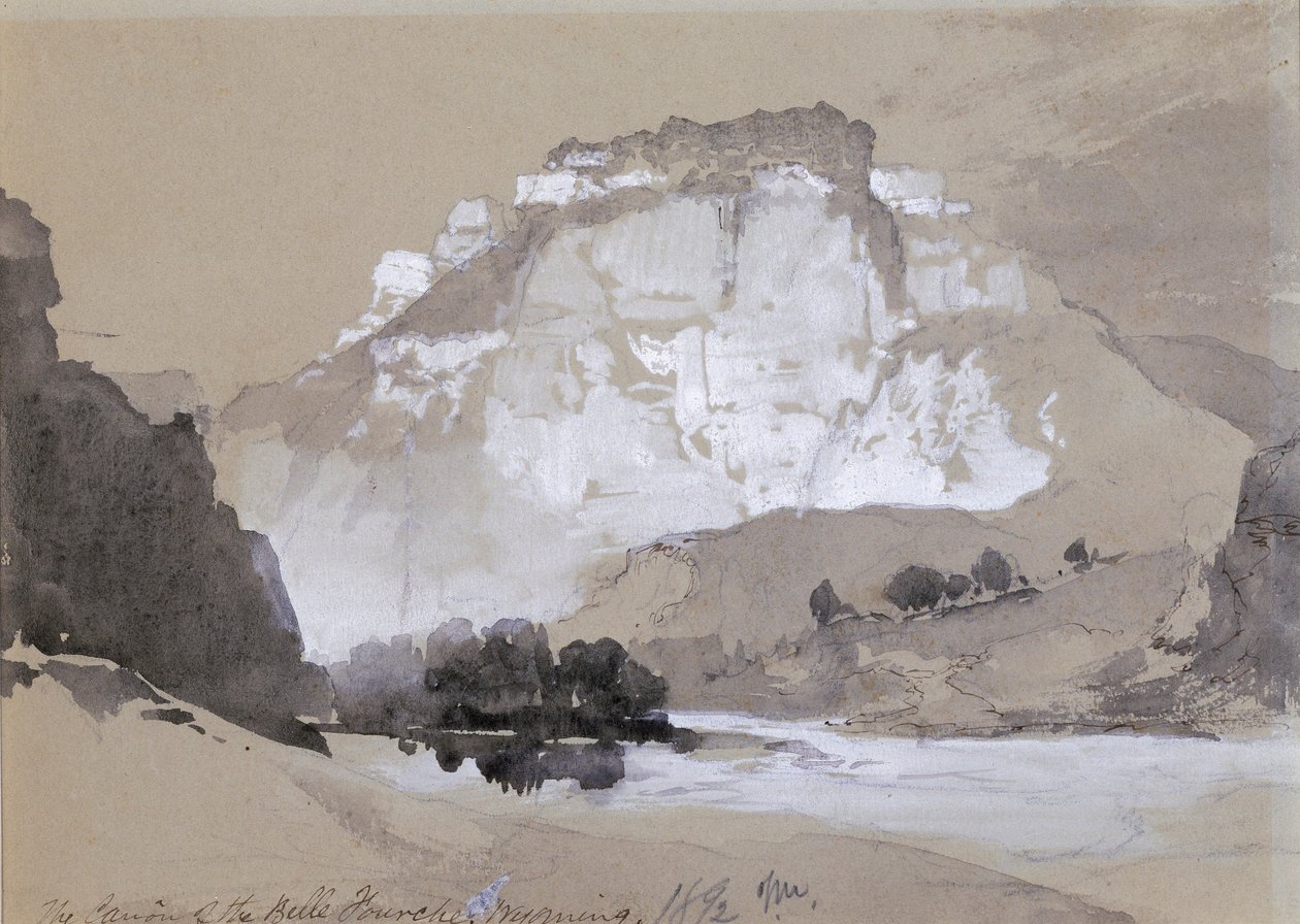 O Cañon do Belle Fourche, Wyoming de Thomas Moran