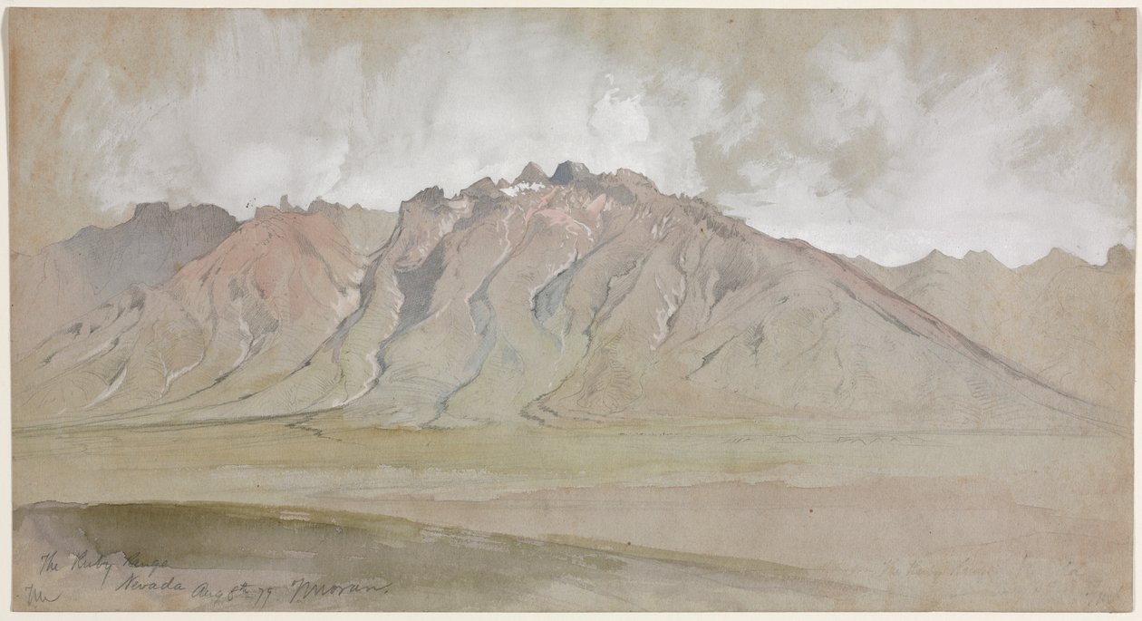 A cordilheira de Ruby, Nevada de Thomas Moran