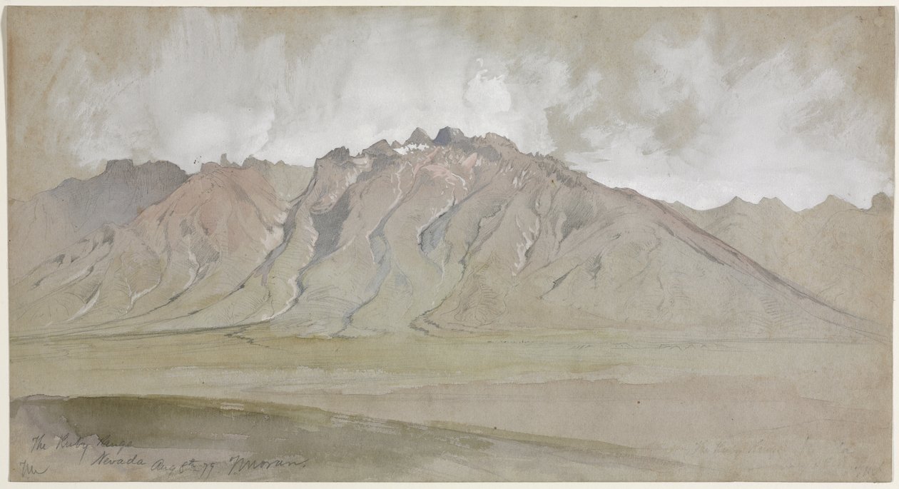 A cordilheira Ruby, Nevada de Thomas Moran