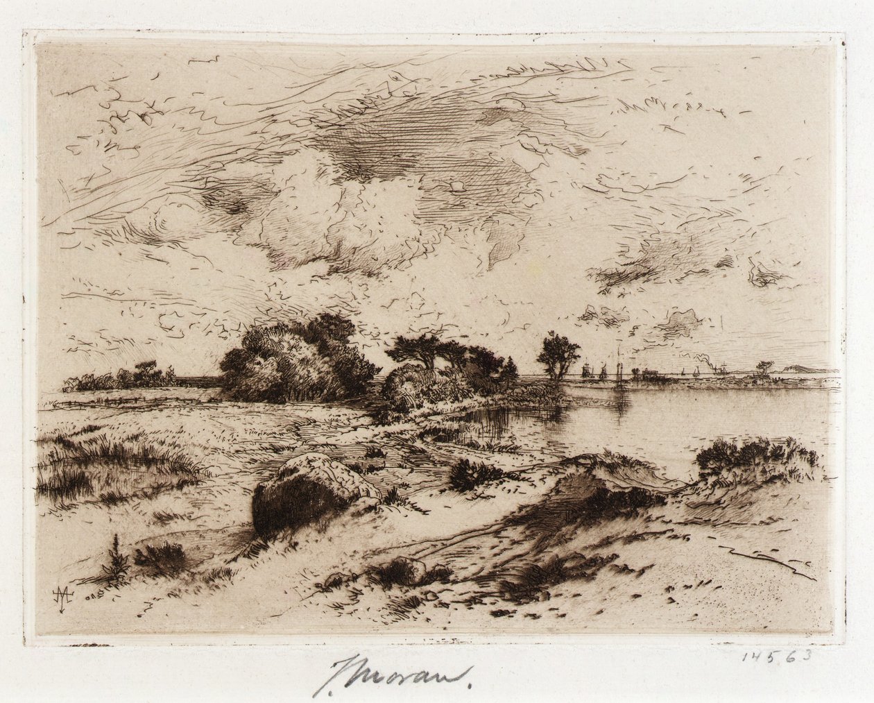 Three Mile Harbor Easthampton, L.I. de Thomas Moran