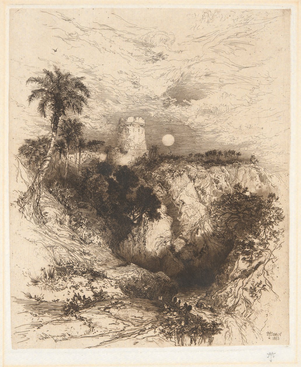 Torre de Cortez, México de Thomas Moran