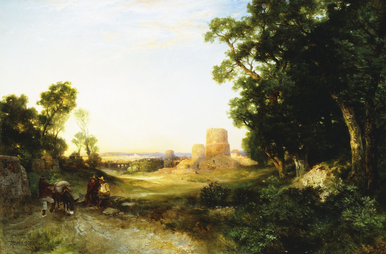Tula, a antiga capital do México, 1908 de Thomas Moran