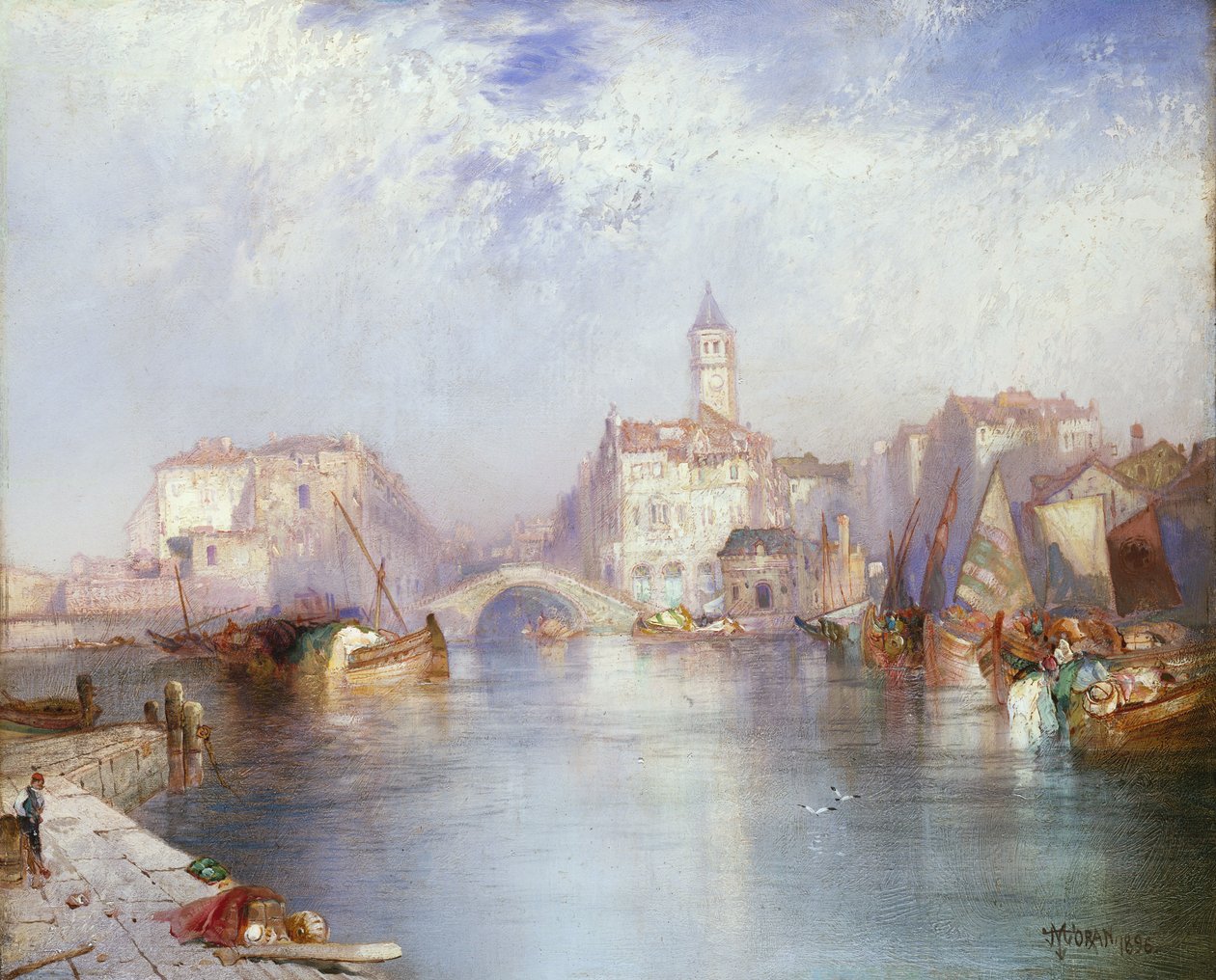 Canal de Veneza, 1896 de Thomas Moran