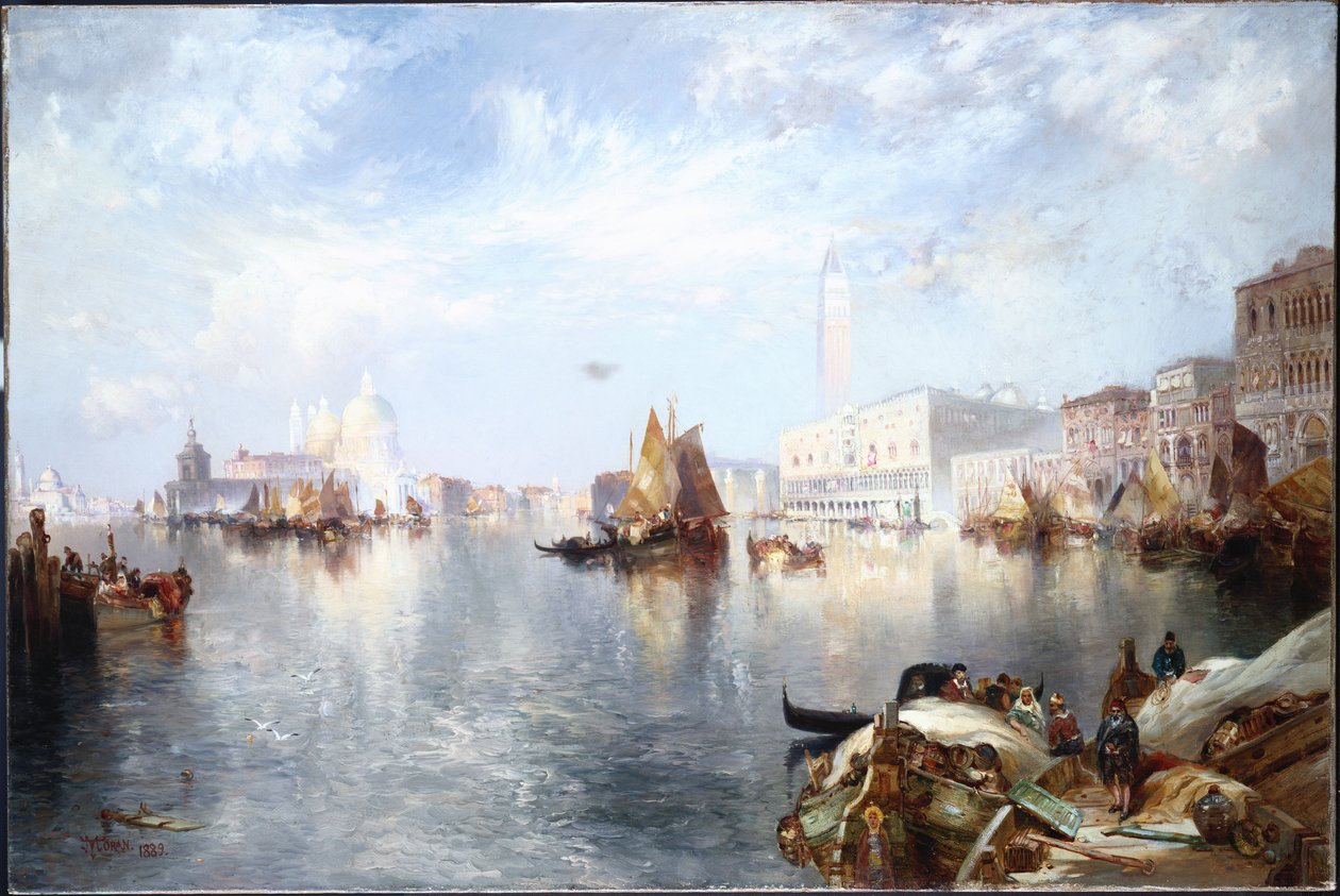Grande Canal de Veneza, 1889 de Thomas Moran