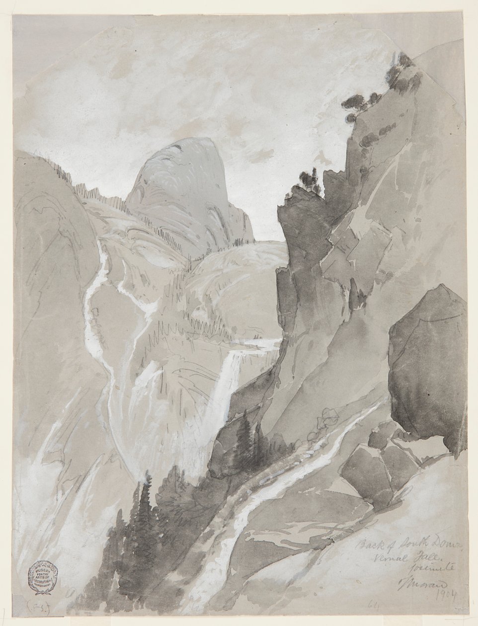 Vernal Falls, Yosemite de Thomas Moran
