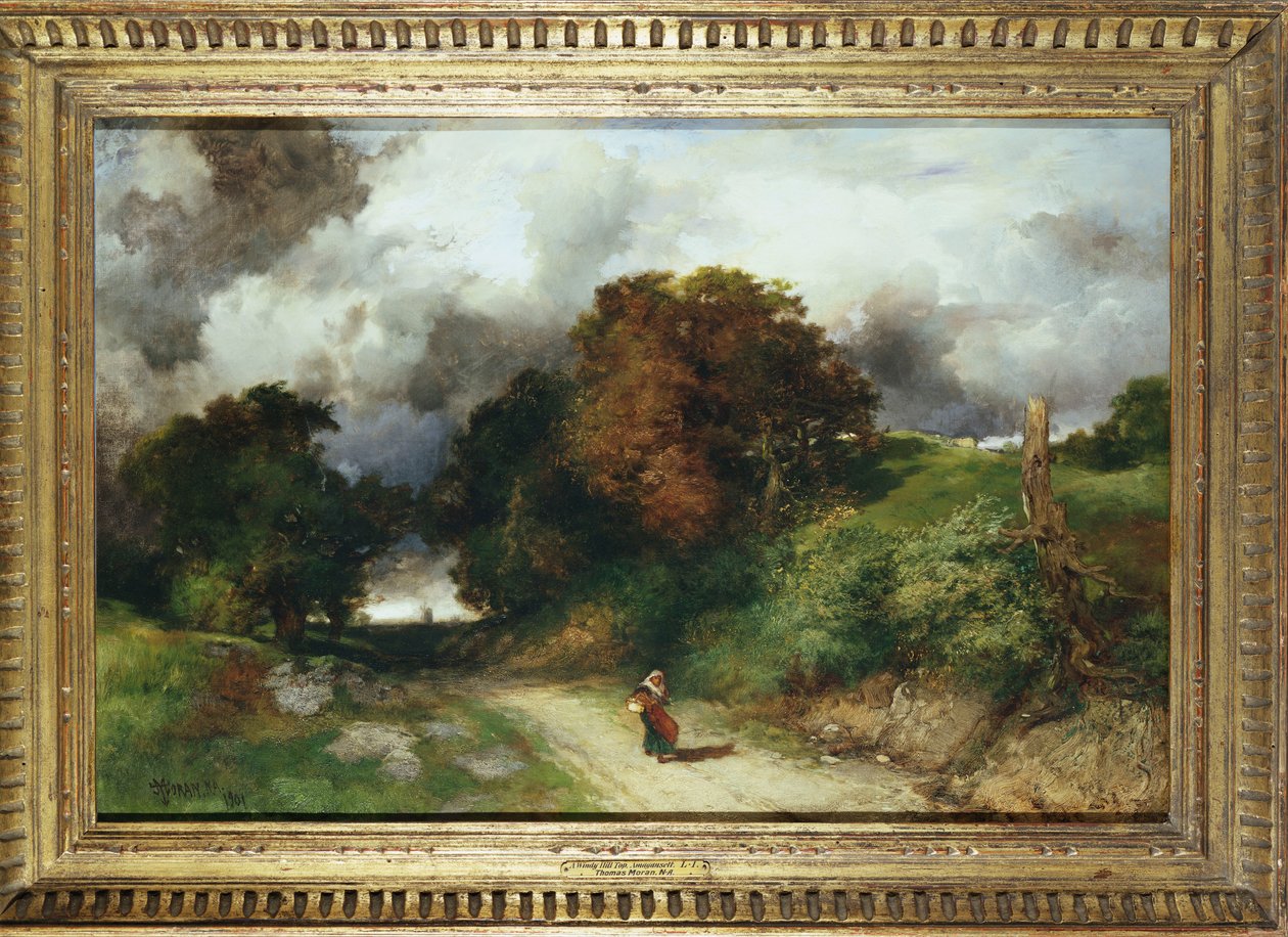Windy Hilltop, Amagansett, Ilha Longa, 1901 de Thomas Moran
