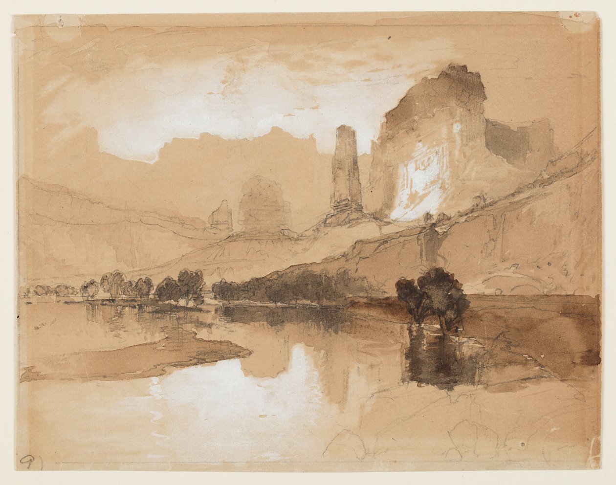Yellowstone abaixo das cataratas de Thomas Moran