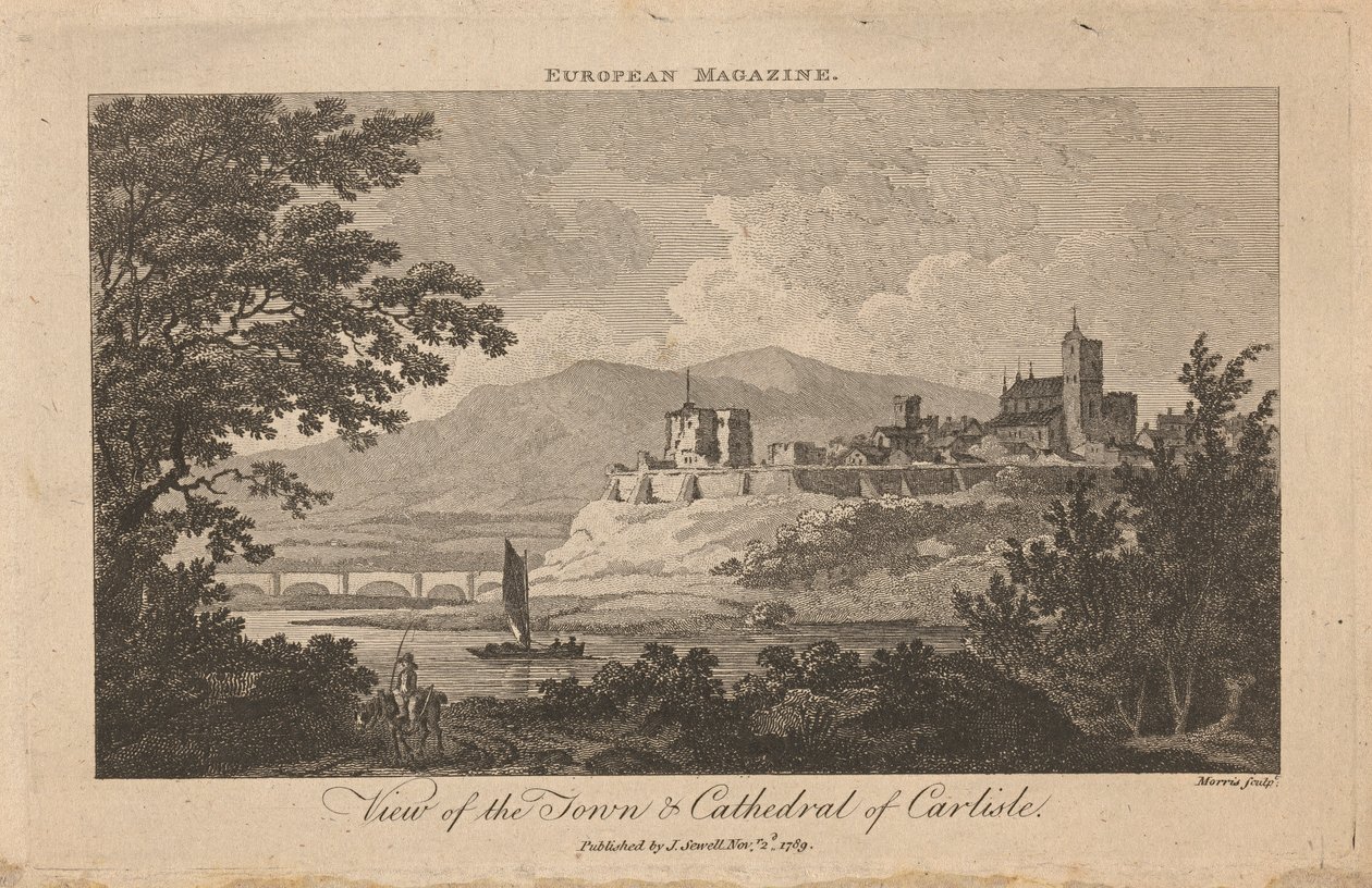 Vista da Cidade e da Catedral de Carlisle de Thomas Morris