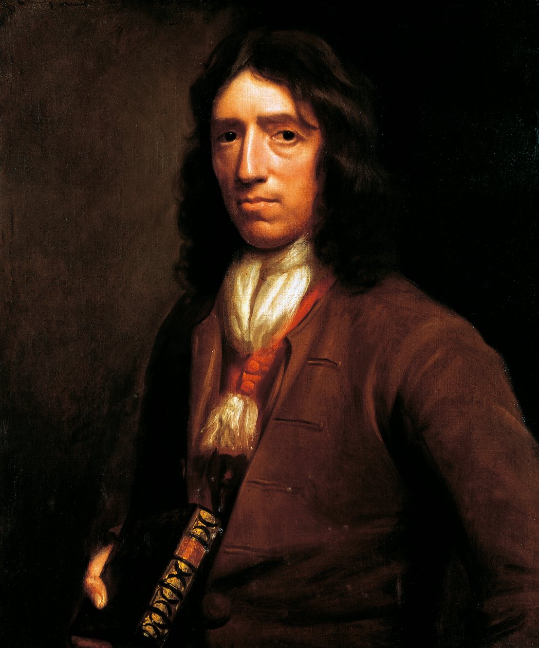 Retrato de William Dampier (1651-1715) circum-navegador britânico, hidrografista, comerciante marítimo, pirata e bucaneiro, de Thomas Murray, pintura, c. 1698 de Thomas Murray