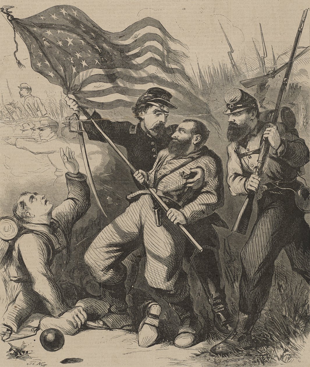 Um portador galante de cor de Thomas Nast