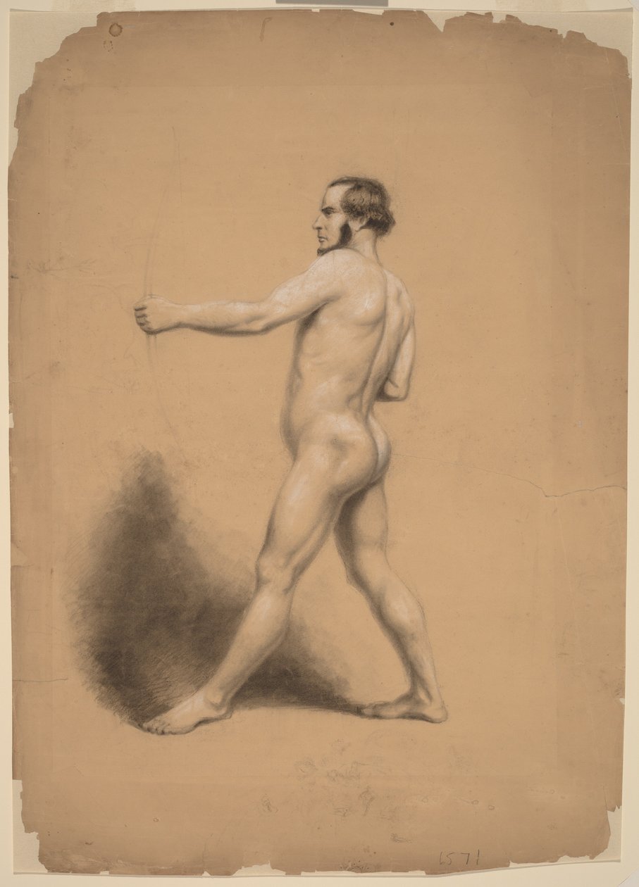 Arqueiro, estudo de nu de Thomas Nast