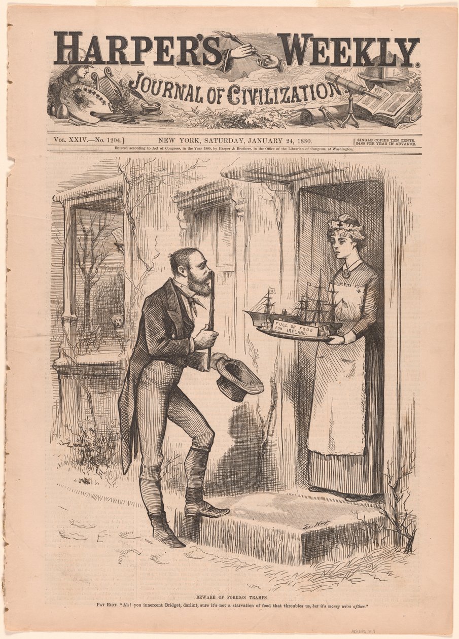 Cuidado com os vagabundos estrangeiros de Thomas Nast