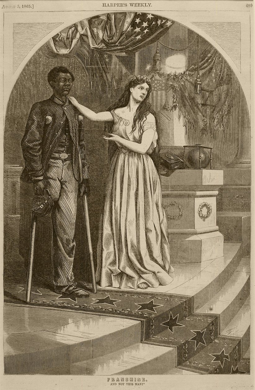 Franquia, da Harper&39;s Weekly, 5 de agosto de 1865 de Thomas Nast