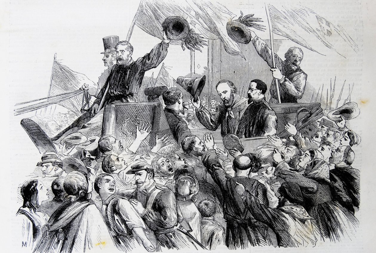 A entrada de Garibaldi em Nápoles, 1860 de Thomas Nast