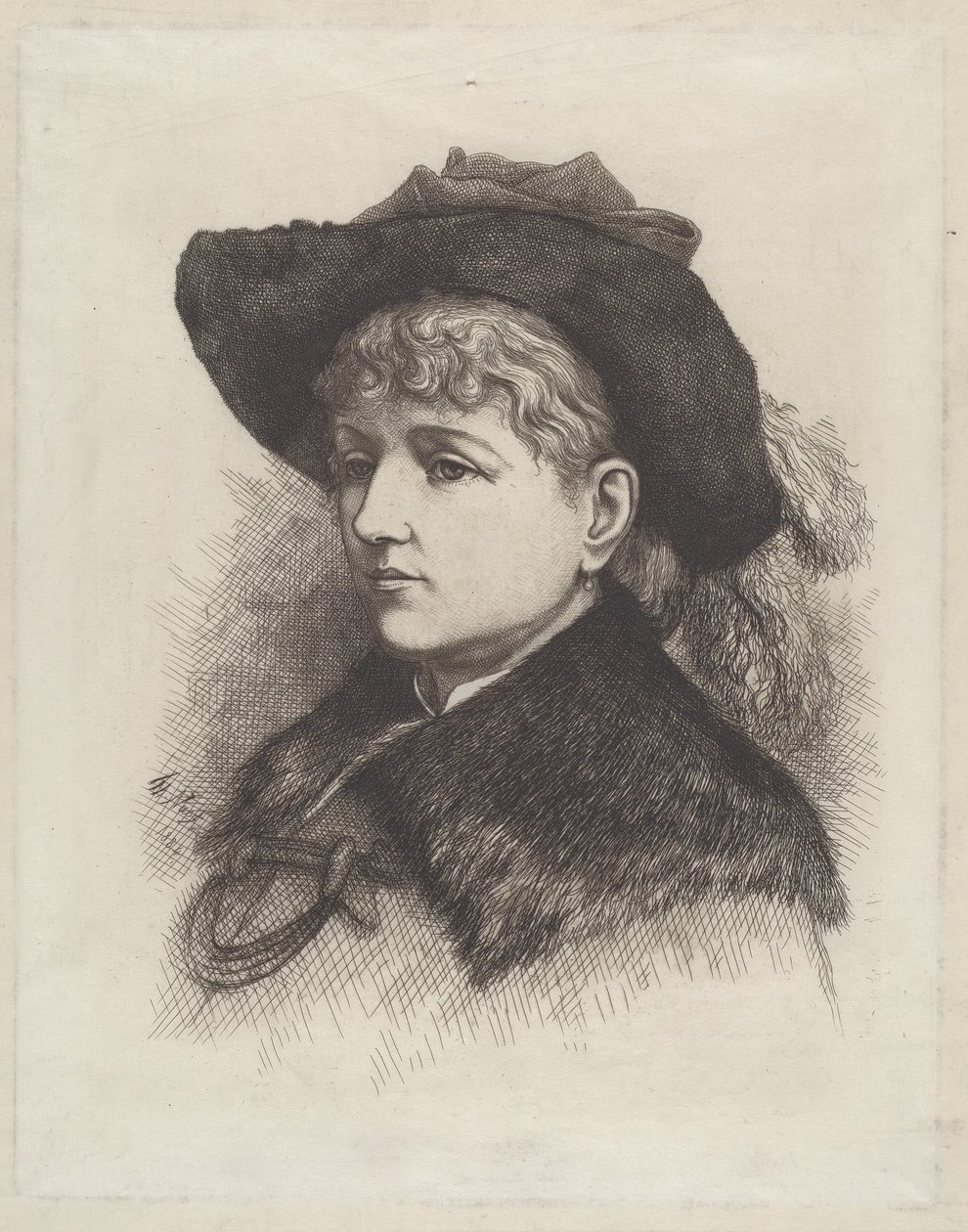 Retrato da esposa do artista, Sarah Edwards Nast de Thomas Nast